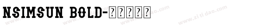 nsimsun bold字体转换
